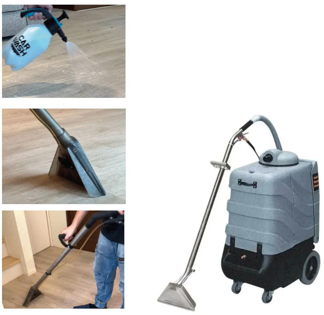 プロのクリーニング作業風景