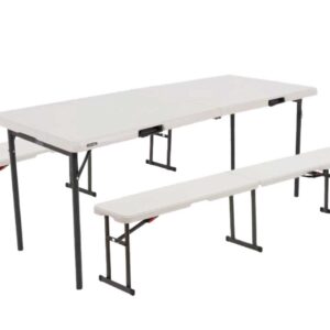 LIFETIME 折り畳み机 6ft+ベンチ椅子SET